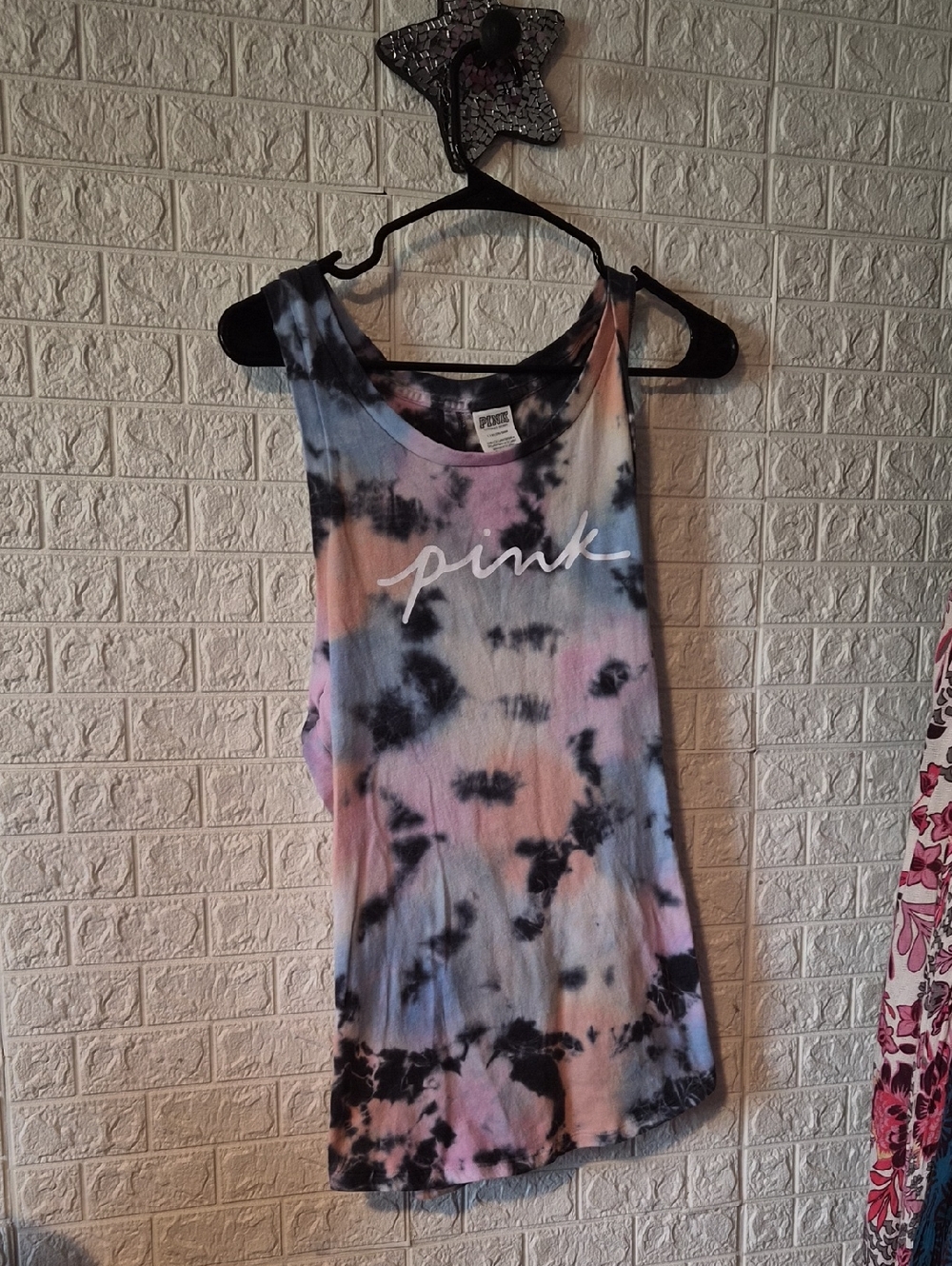 Victorias secret pink tie dye tank